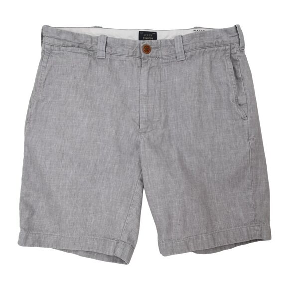 J.Crew Stanton Light Gray Linen Cotton Shorts Men’s 31x9 Baird McNutt Irish Line - Picture 1 of 10